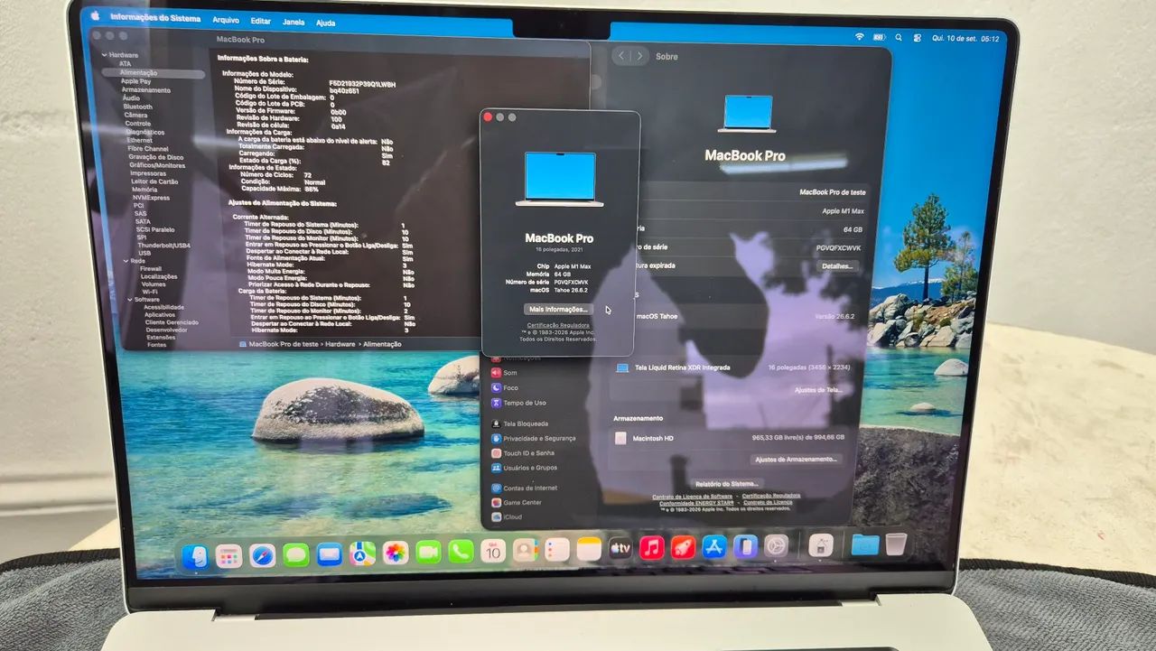 Macbook Pro 16 M1 Max 64GB 1TB Prata - Notebooks - Chácara Inglesa