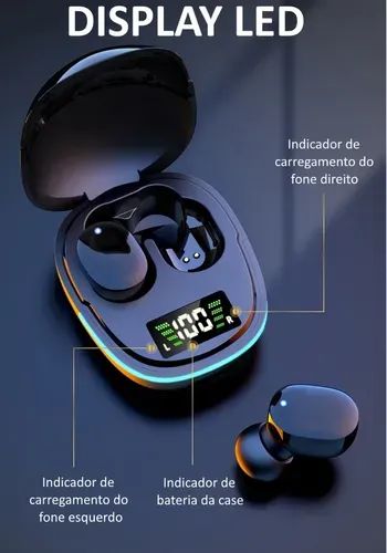 Fone bluetooth G9S TWS sem fio 5.3 - Foto 4