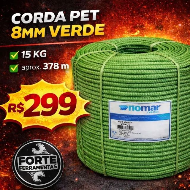 CORDA PET 8mm VERDE