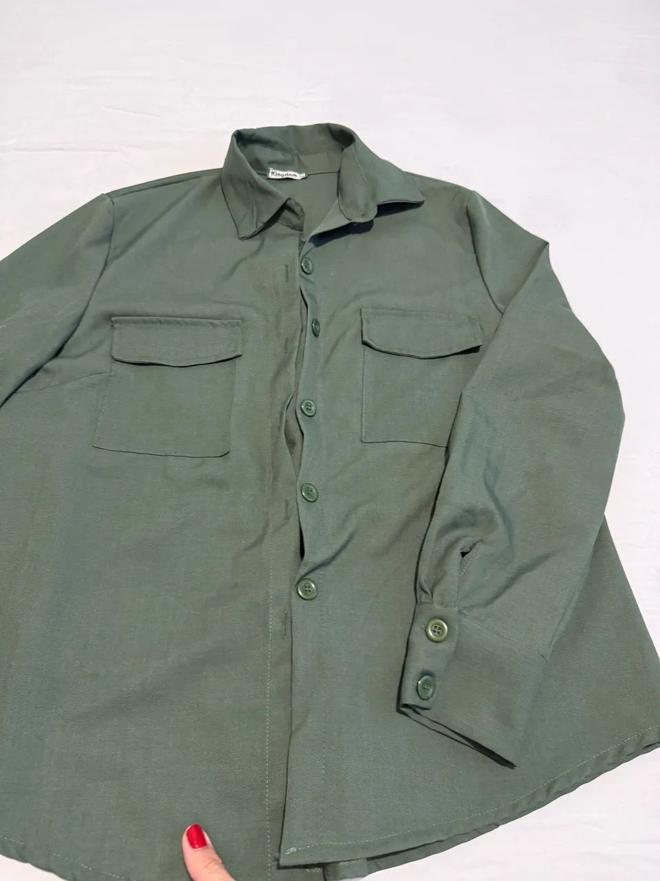 Blusa verde social - Foto 2