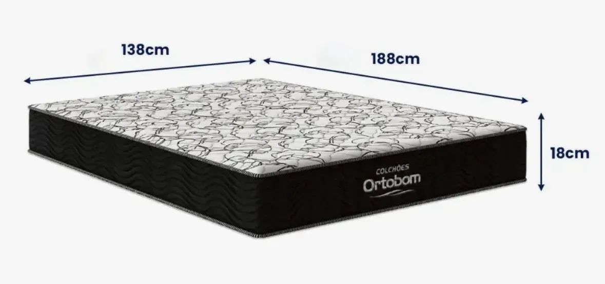 Cama box-baú com colchão ortobom