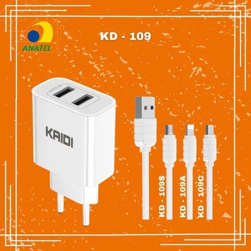  CARREGADOR KAIDI 2USB 2.4A V8  - Foto 2