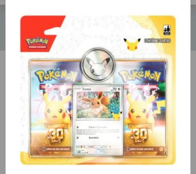 Blister duplo eevee Pokémon tcg 30 anos