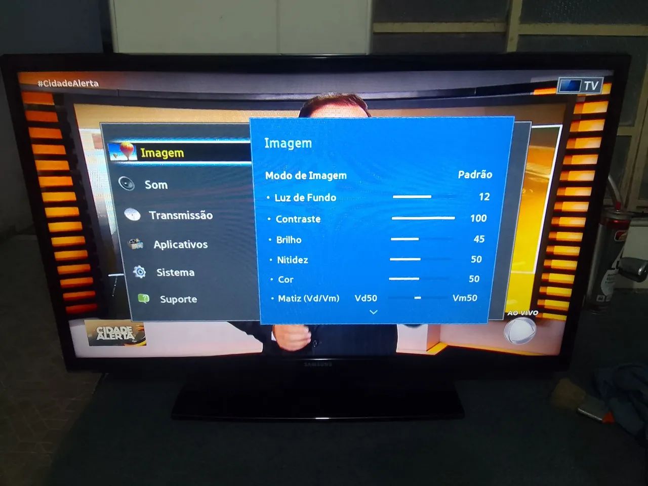 Tv sansung 32polegadas controle digital não é smart fullhd led estado muito bom com base  - Foto 2