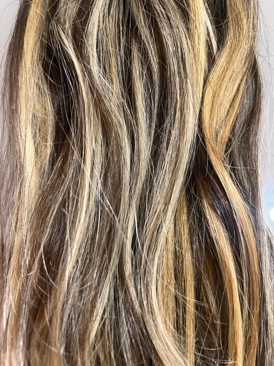Cabelo 100% humano do sul com mechas 