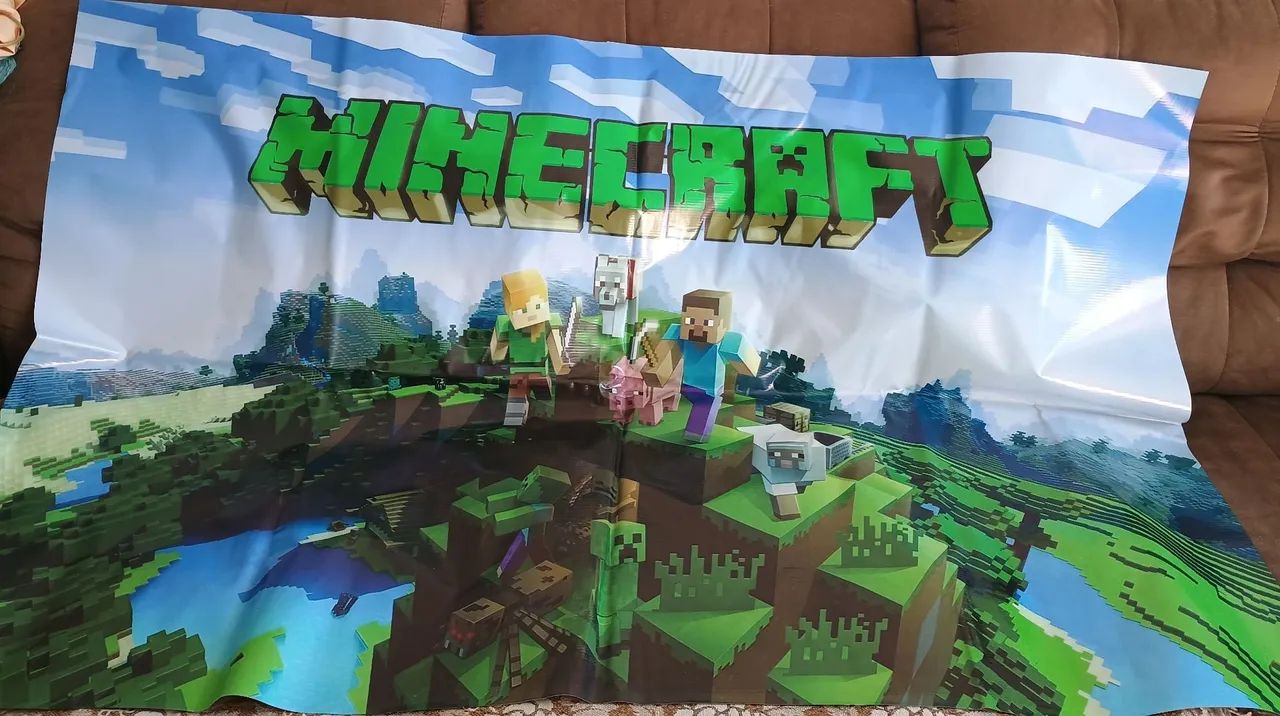 Painel festa Minecraft  - Foto 2