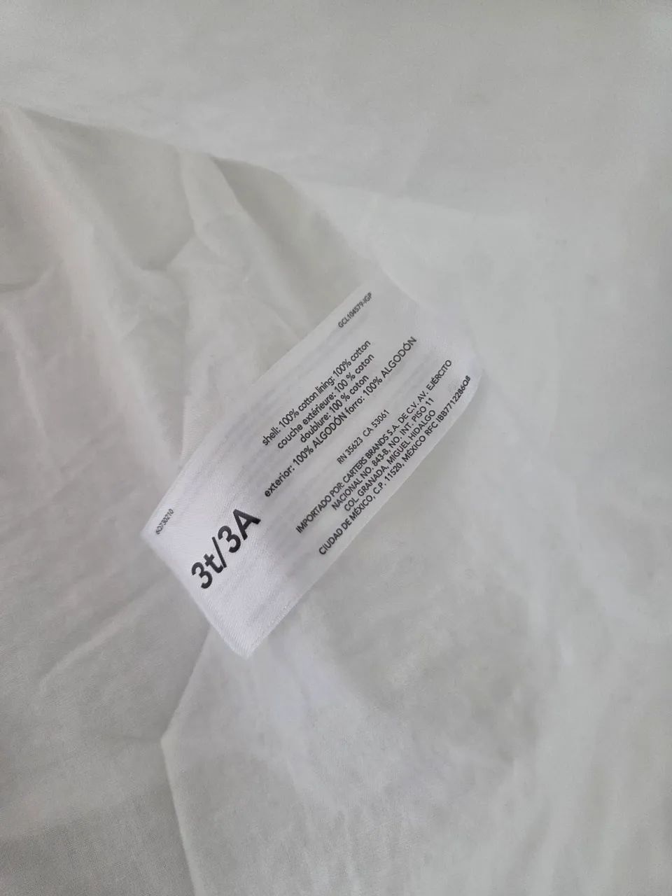 vestido carters branco laise 3a - Foto 5