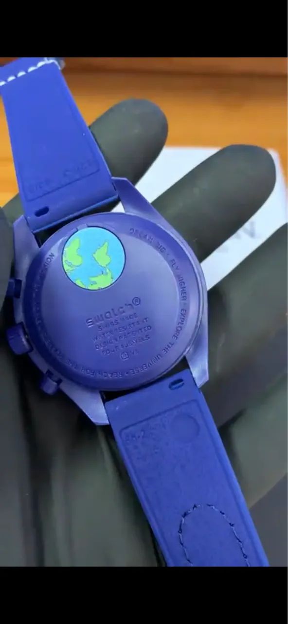 RELOGIO OMEGA AZUL LUA E SOL - Foto 2
