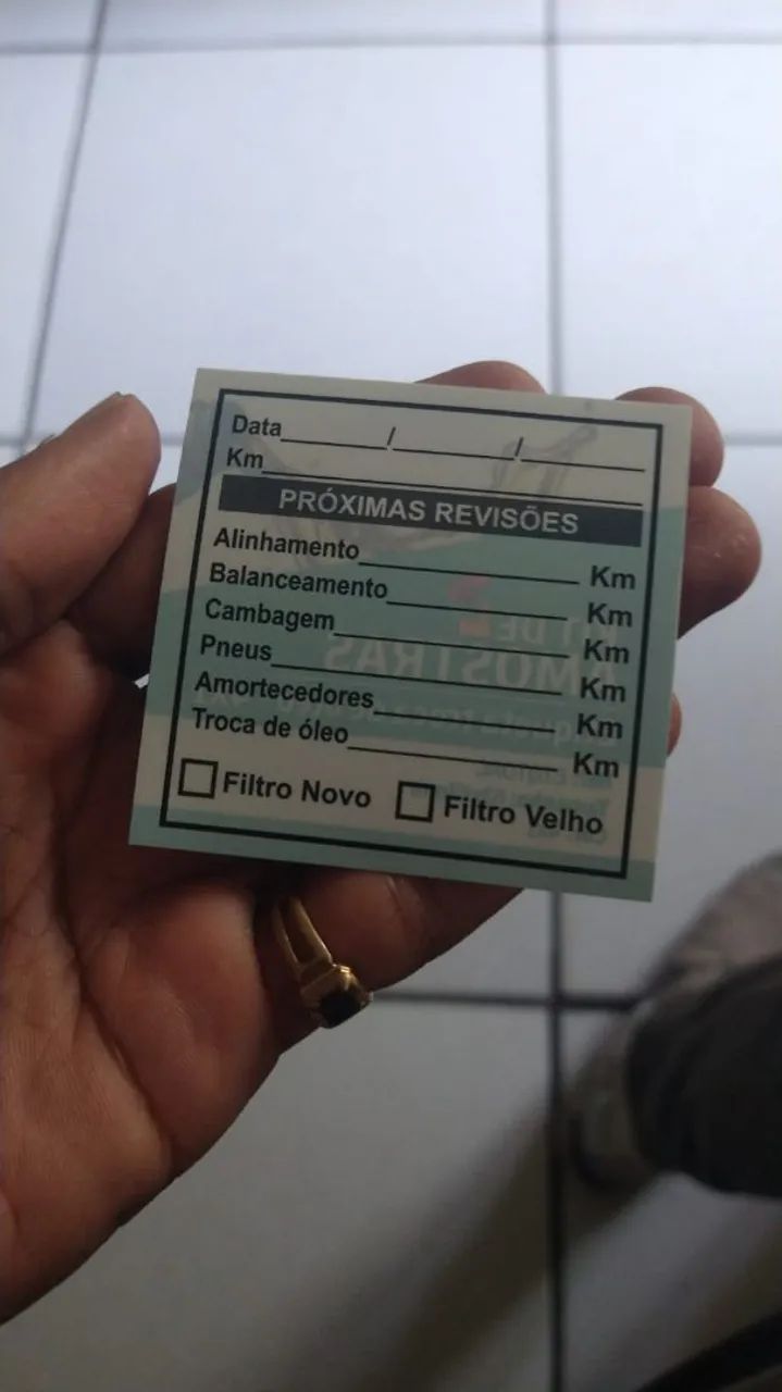 Adesivo troca de óleo, Revisão  - Foto 2