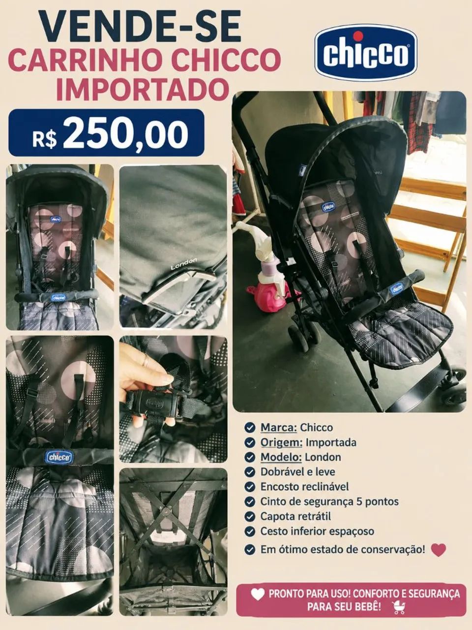 Carrinho Chicco london 
