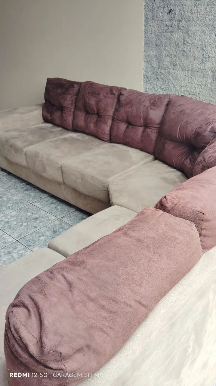 Sofá 7 lugares - Higienizado 100% limpo  - Foto 2