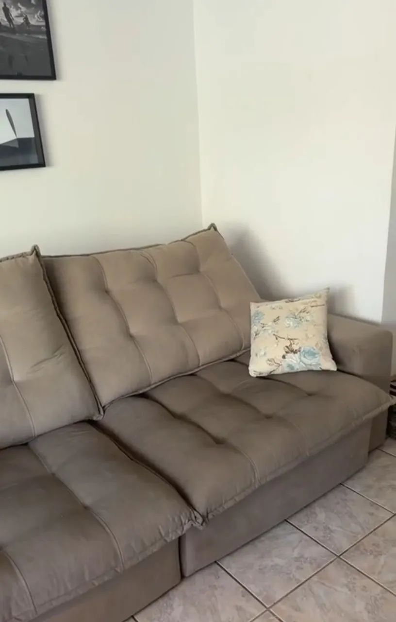 Sofá Retrátil e Reclinável 3 lugares - Impermeabilizado  - Foto 3
