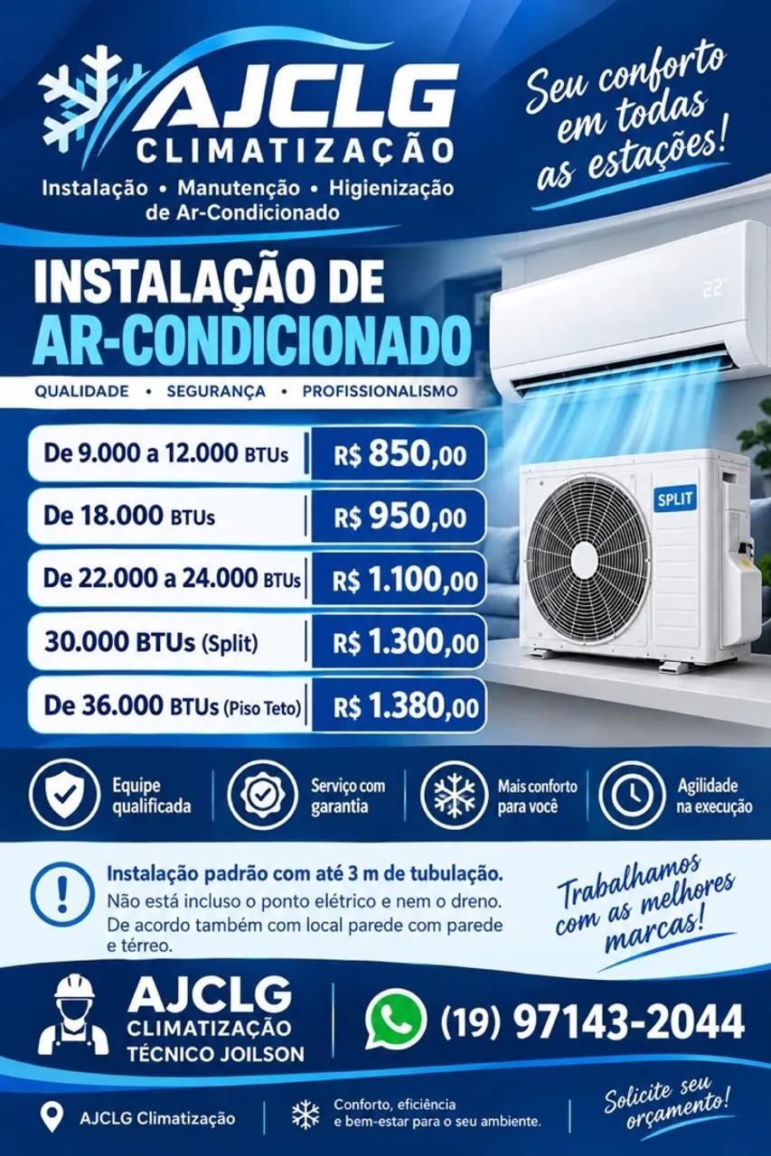 Higienização de ar condicionado 