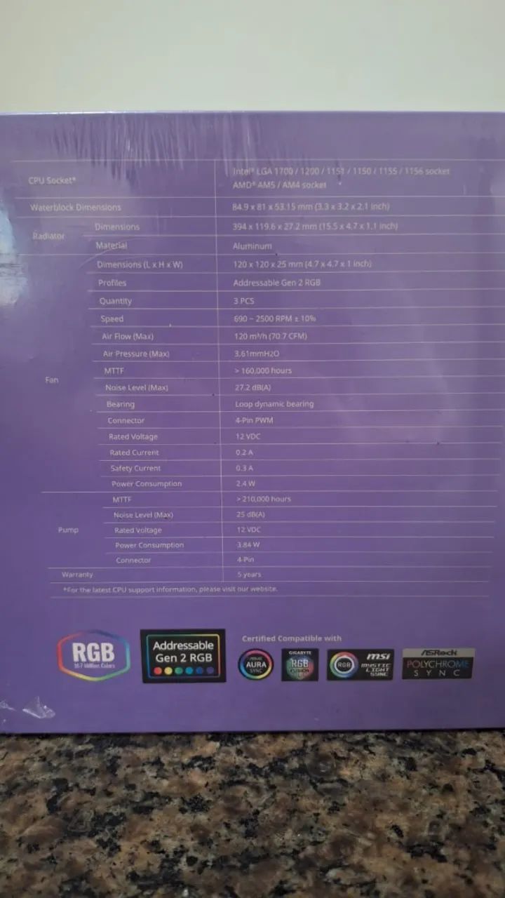 Water Cooler Cooler Master MASTERLIQUID ATMOS 360MM RGB  - Foto 3