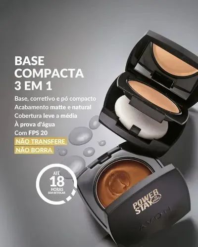 Base Compacta 3 em 1 Avon  " 430F "  - Foto 2
