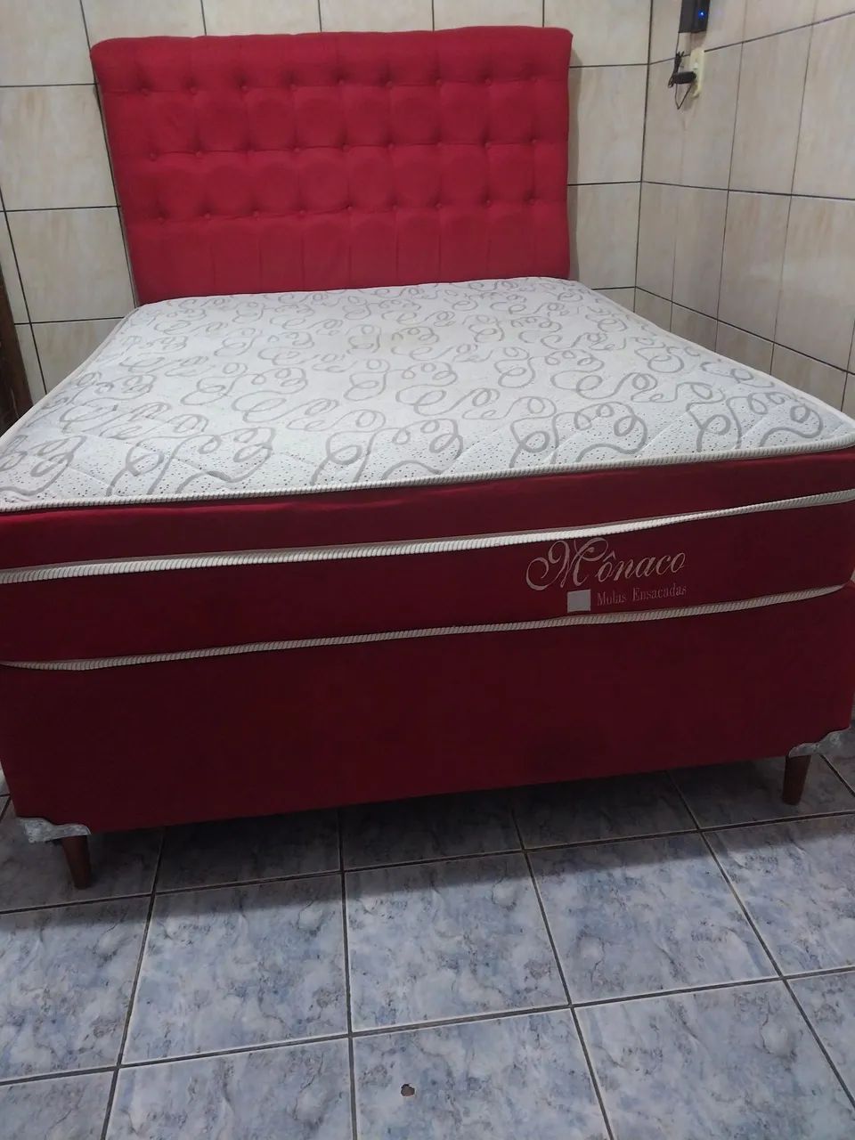 Cama Box Casal com cabeceira.  - Foto 4