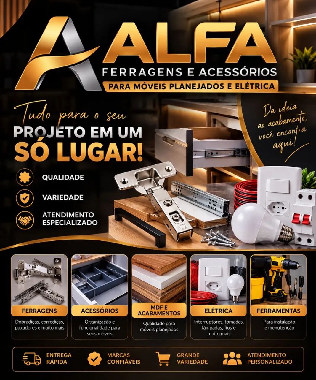 Alfa Ferragens e acessórios para móveis planejados  - Foto 4