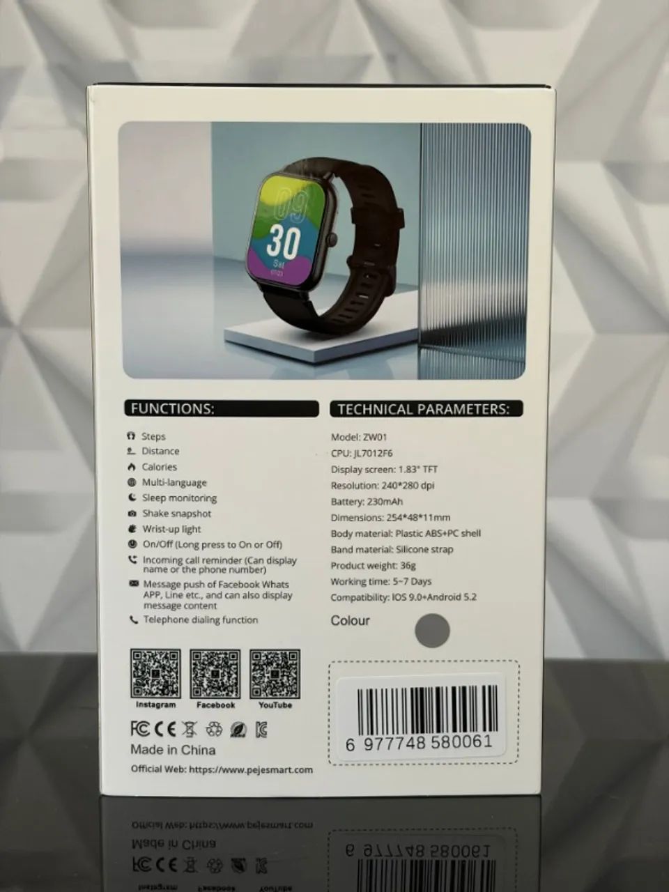 Smartwatch PEJE ZW01 (Com 2 Pulseiras) - Foto 2