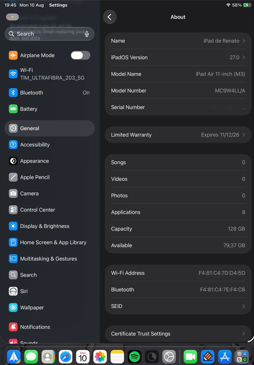 iPad Air 11" M3 128GB Space Grey (Garantia) - Foto 4