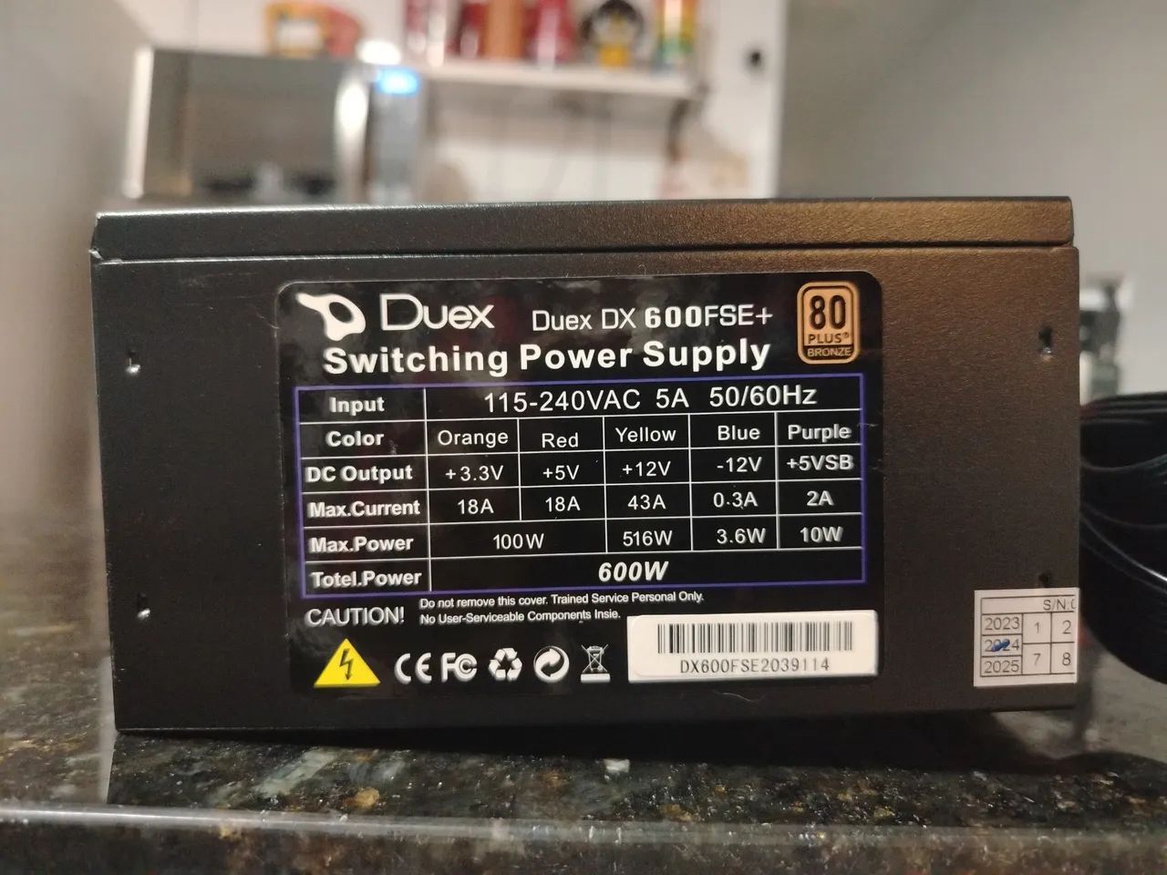 Fonte Duex 600FSE switching 600W