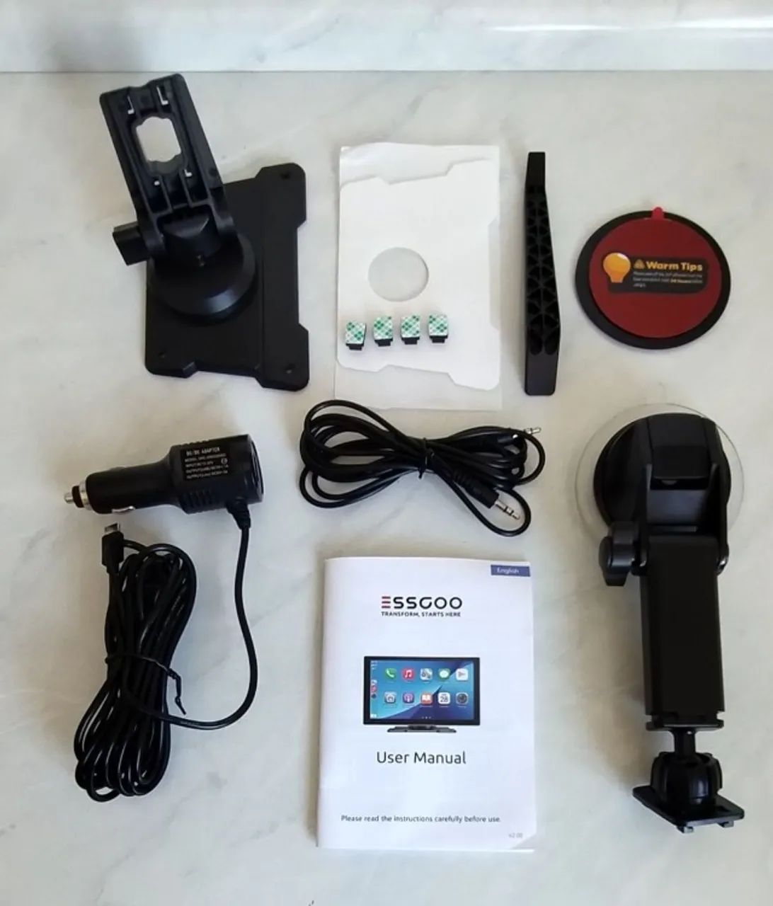 multimídia essgoo 9 polegadas carplay/android auto | tela grande | nova - Foto 5