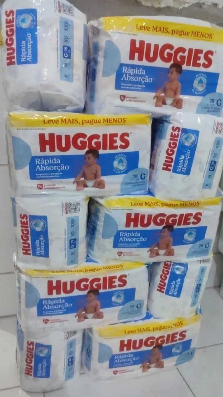 Huggies Rápida Absorção G com 78 unidades - Foto 3