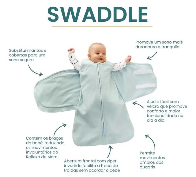 Vendo Swaddle Em Suedine Mescla - Foto 3