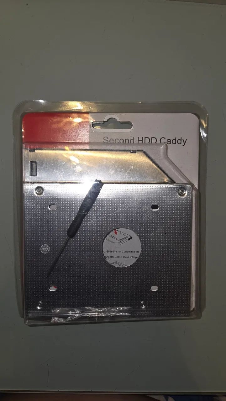 Second HDD Caddy (adaptador de caddy para segundo HD/SSD de notebook) - Foto 3