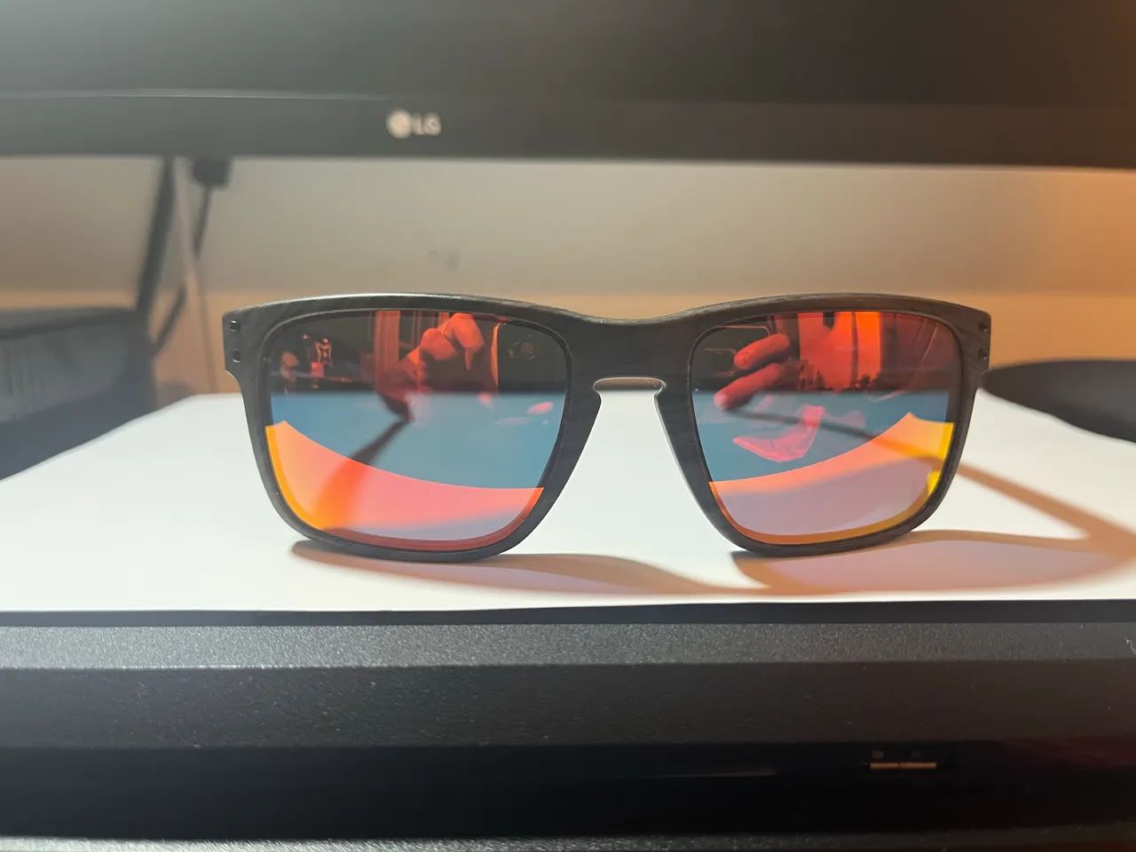 Óculos Oakley Holbrook XL Frame Woodgrain lentes  Prizm Ruby - Foto 2