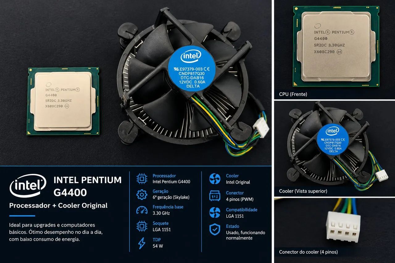 Intel Pentium G4400 Com cooler original