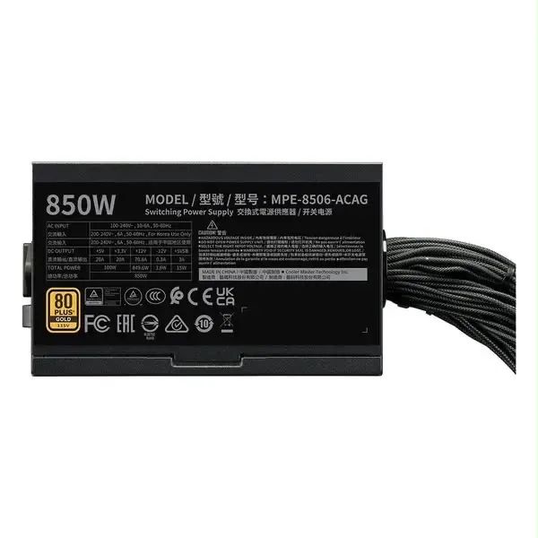 Fonte cooler Master MWE Gold 850W 80 plus ouro, PFC ATIVO - Foto 4