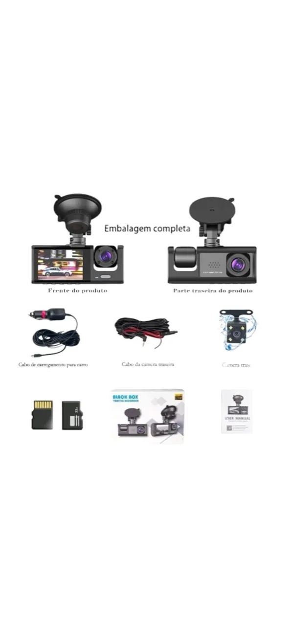 CÂMERA VEICULAR HD 3 CANAIS COM SD 32G - Foto 4