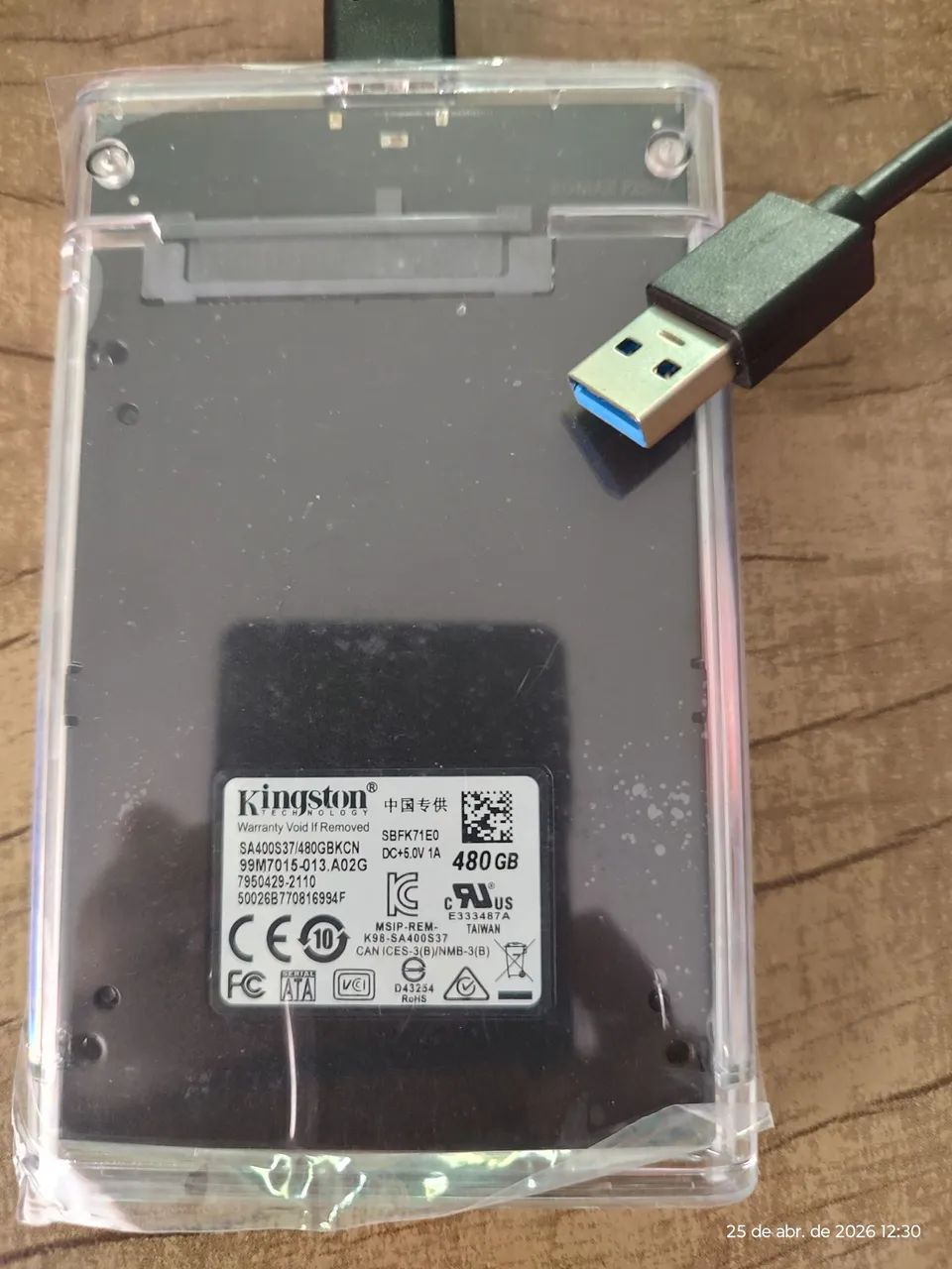 Ssd externo 480gb Kingston usb 3.0 - Foto 2