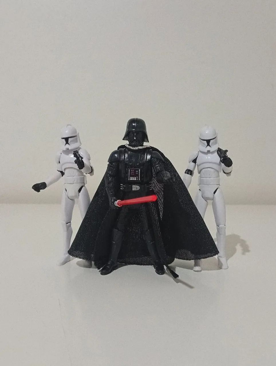 Darth Vader e 2 clone troopers, star wars combo actions figures 