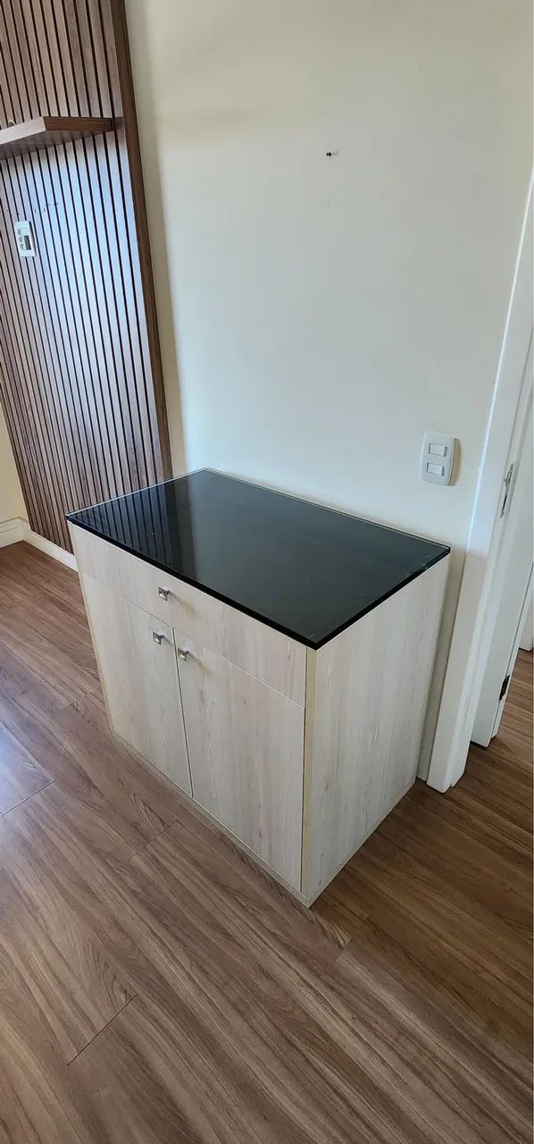 Cômoda em mdf com tampo de vidro - Foto 3