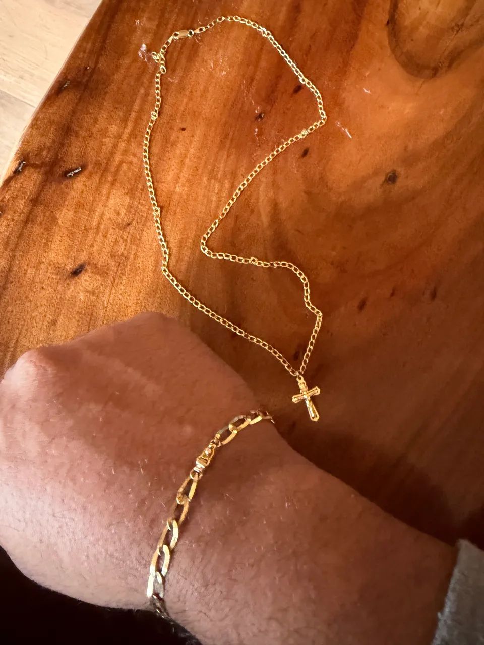 Cordão e pulseira ouro 18 k - Foto 3