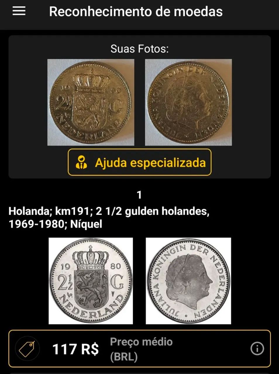Moeda antiga - Gulden holandês