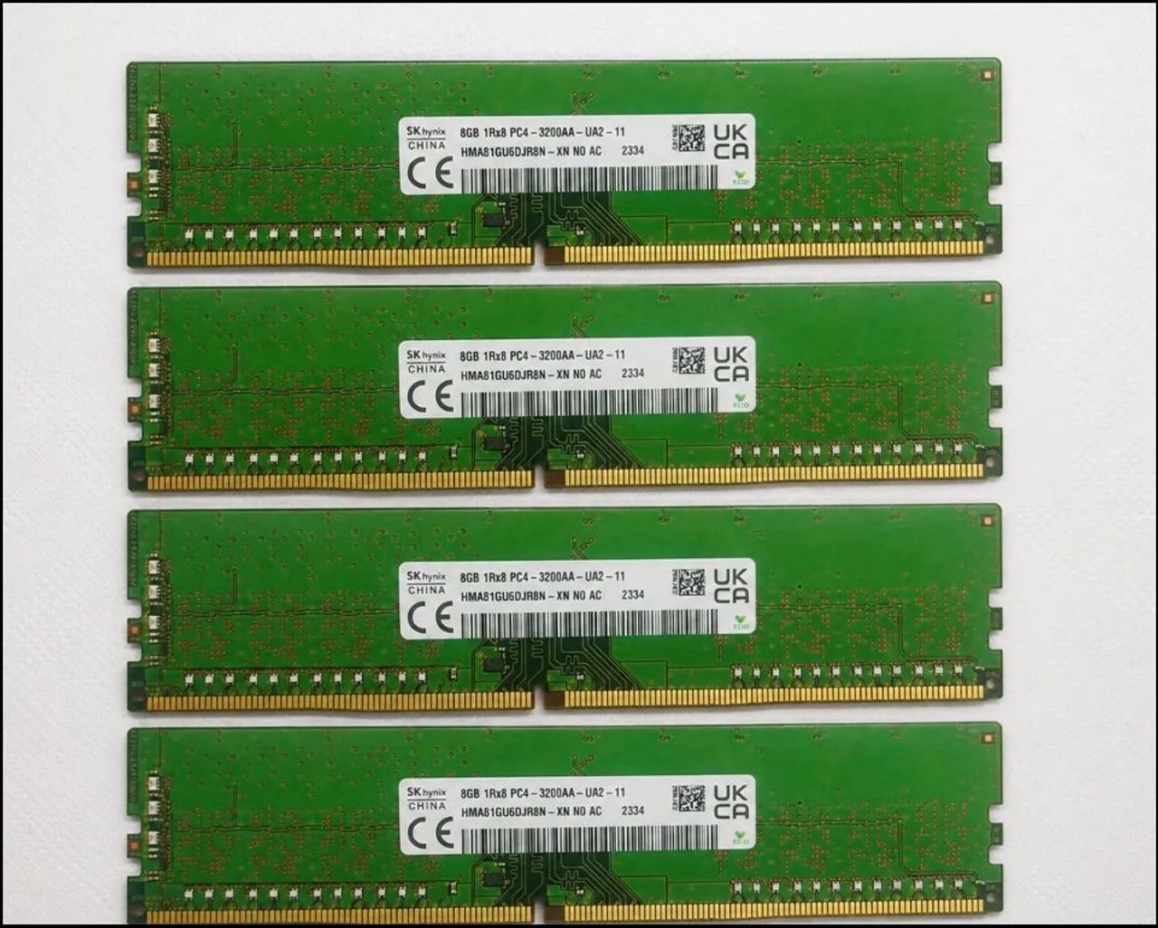 Kit 4 Memórias SK hynix 8GB DDR4 3200MHz DDR4 3200 Total 32GB
