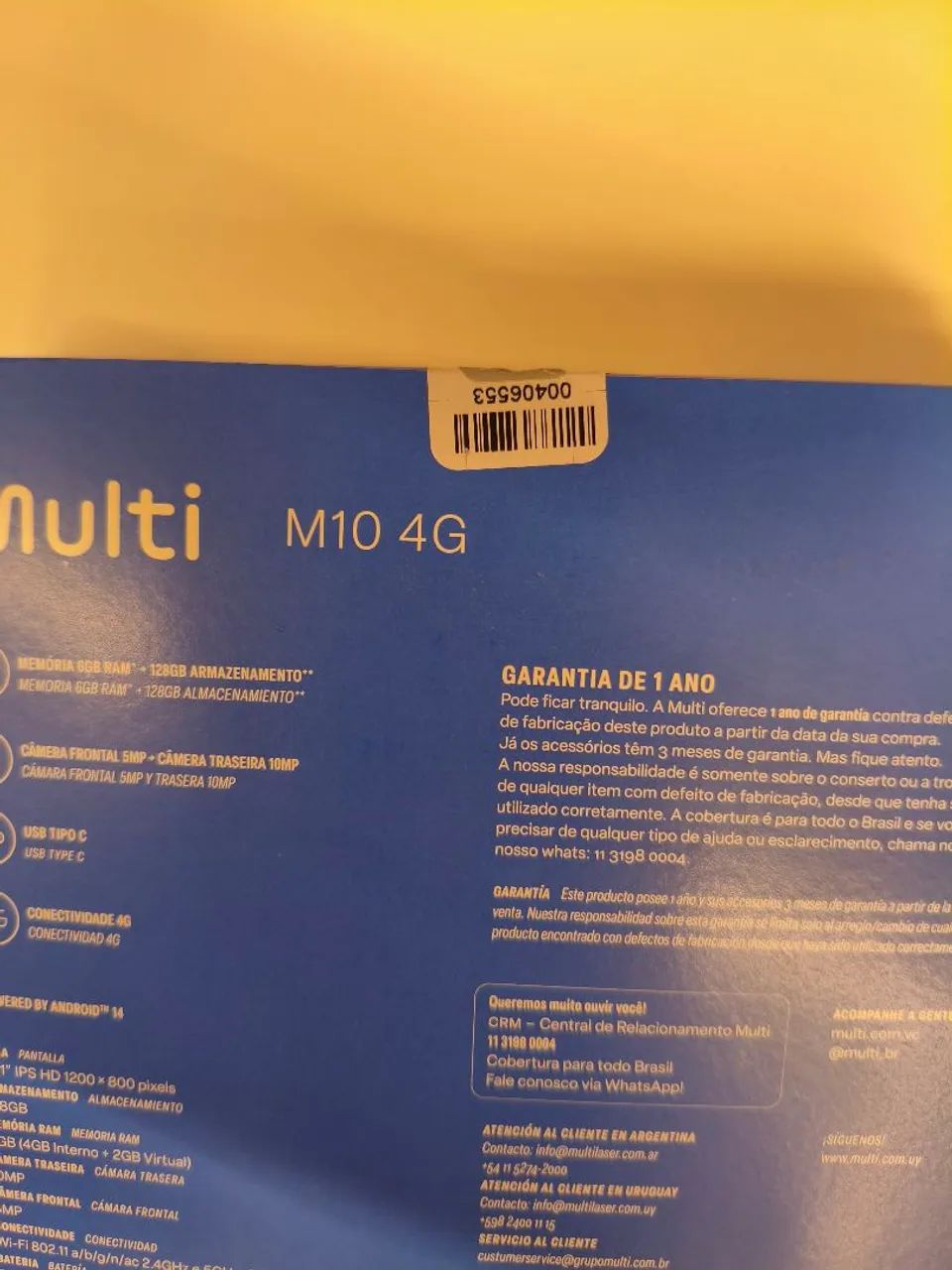 Tablet Multilaser M10 128/6gb Android 14 - Foto 2