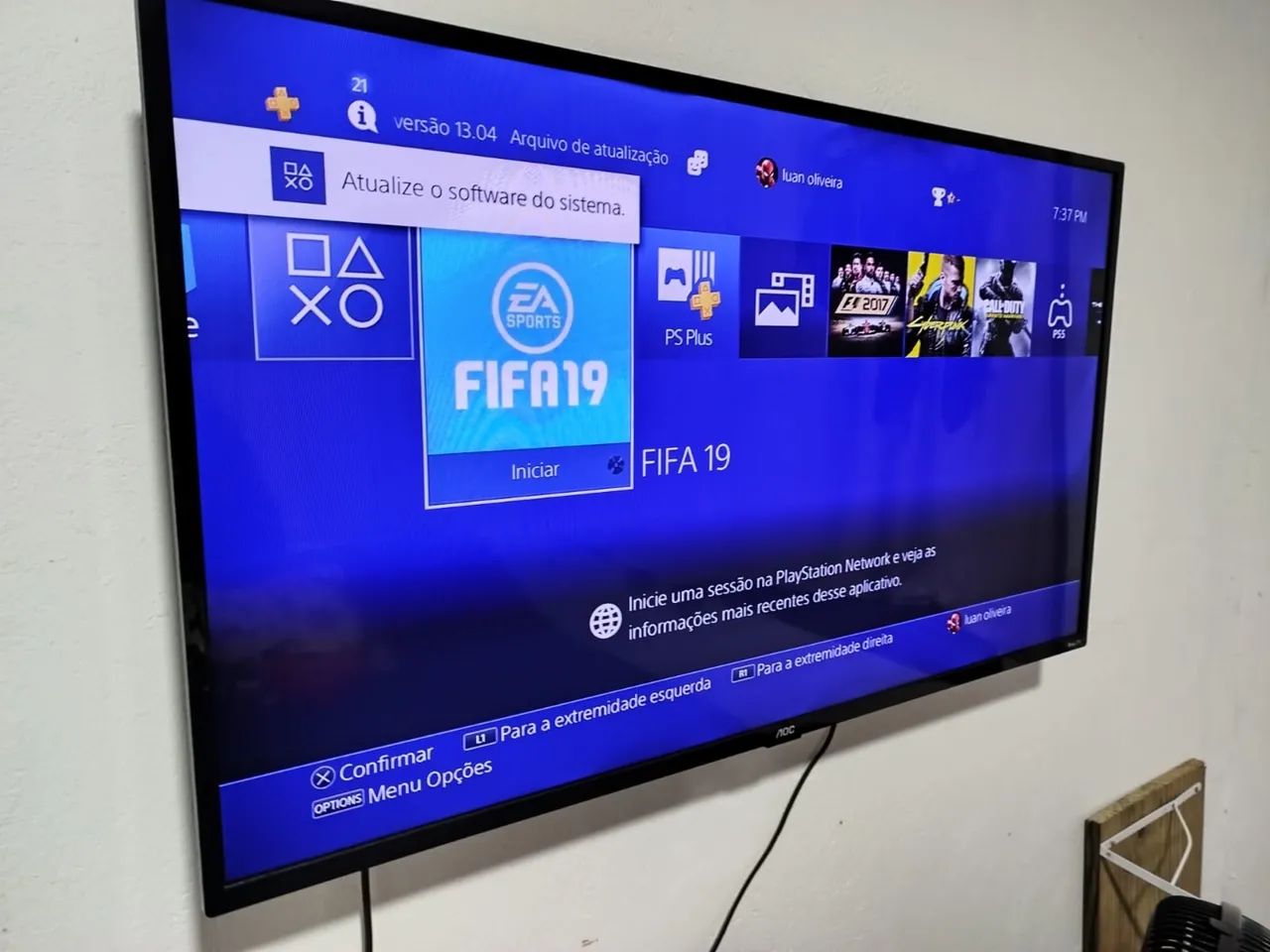PS4 com 1 controle original e 5 jogos - Foto 3