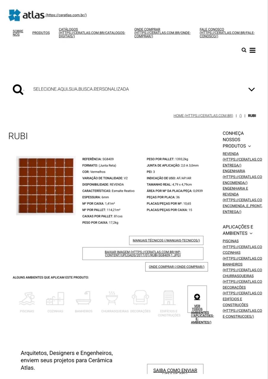 Revestimento Pastilha 5x5 vermelho rubi ATLAS - Foto 3