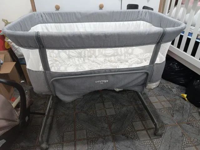 Berço Co-bed Link Cinza Mescla  Voyage - Foto 2