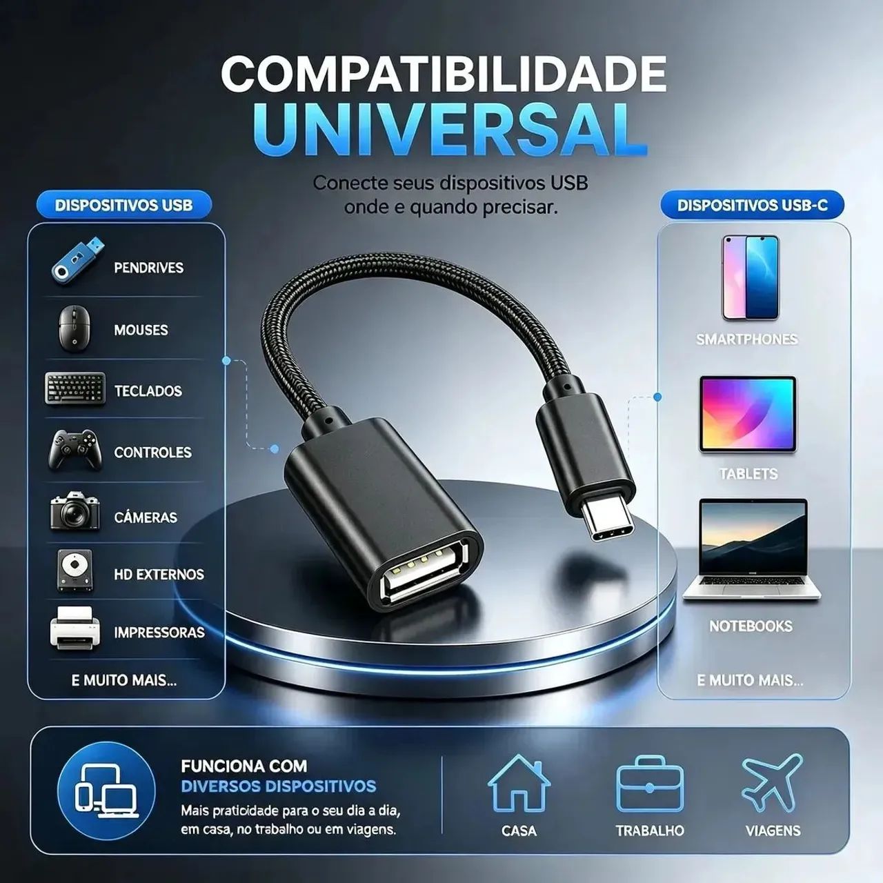 Hmaston Hz167 Cabo Adaptador Otg Usb Para Tipo C Mouse - Foto 3