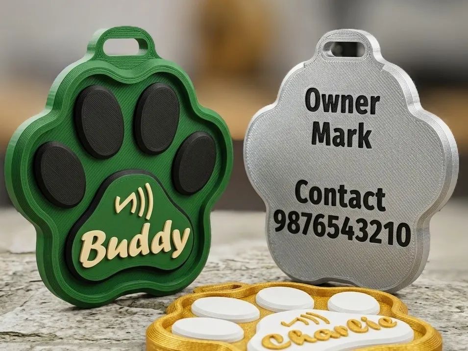 Tag NFC para pets impressa em 3D. - Foto 3