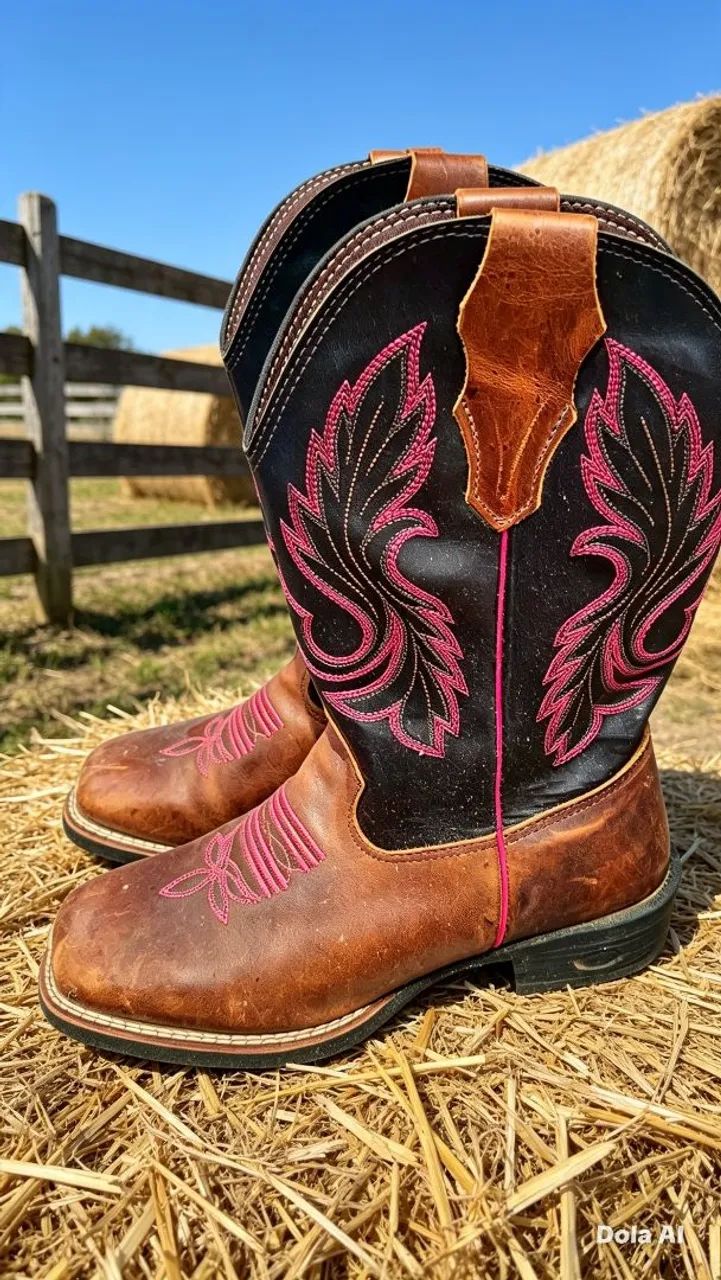 Bota texana feminina pouco uso  - Foto 2