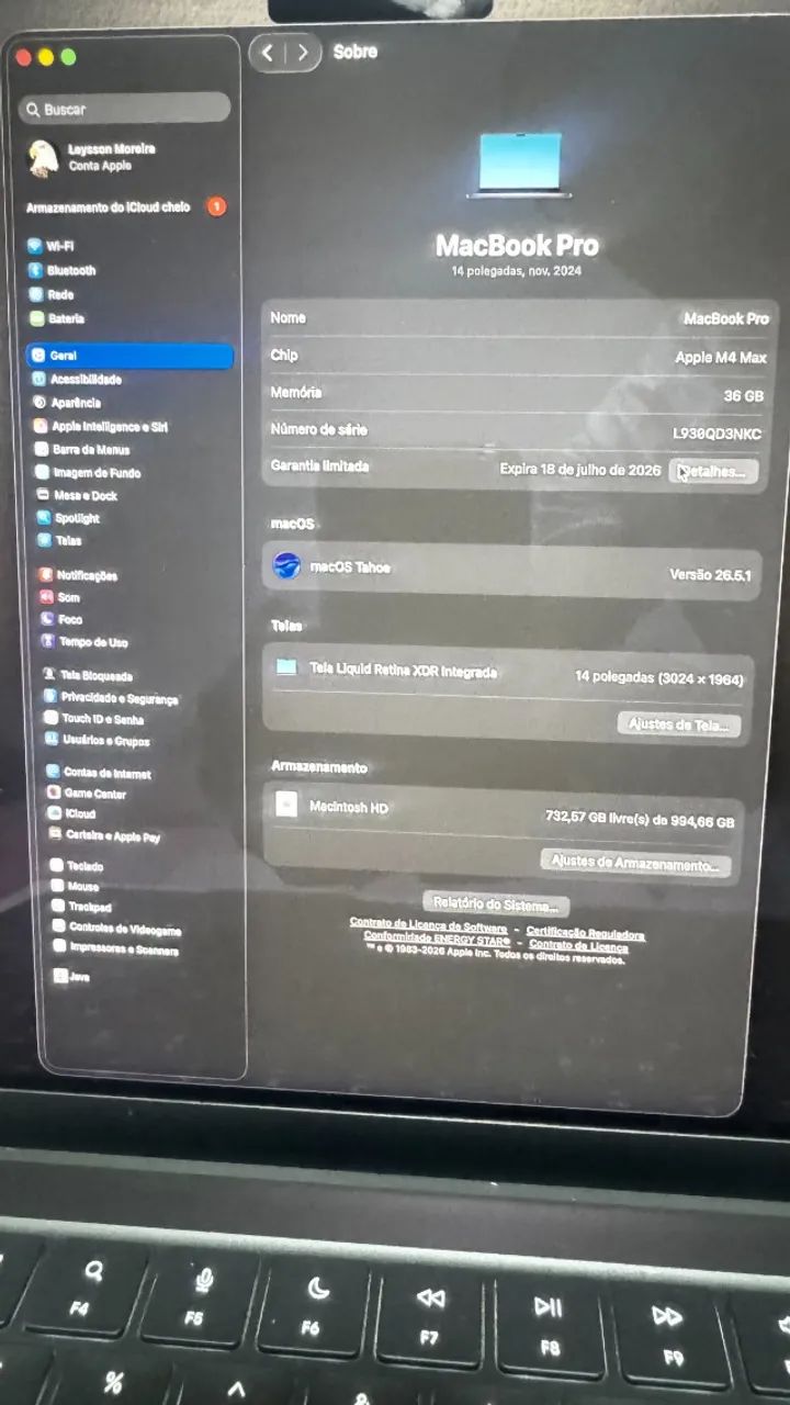 MacBook Pro 14? M4 Max 36GB 1TB SSD - Completo na Caixa - Foto 5