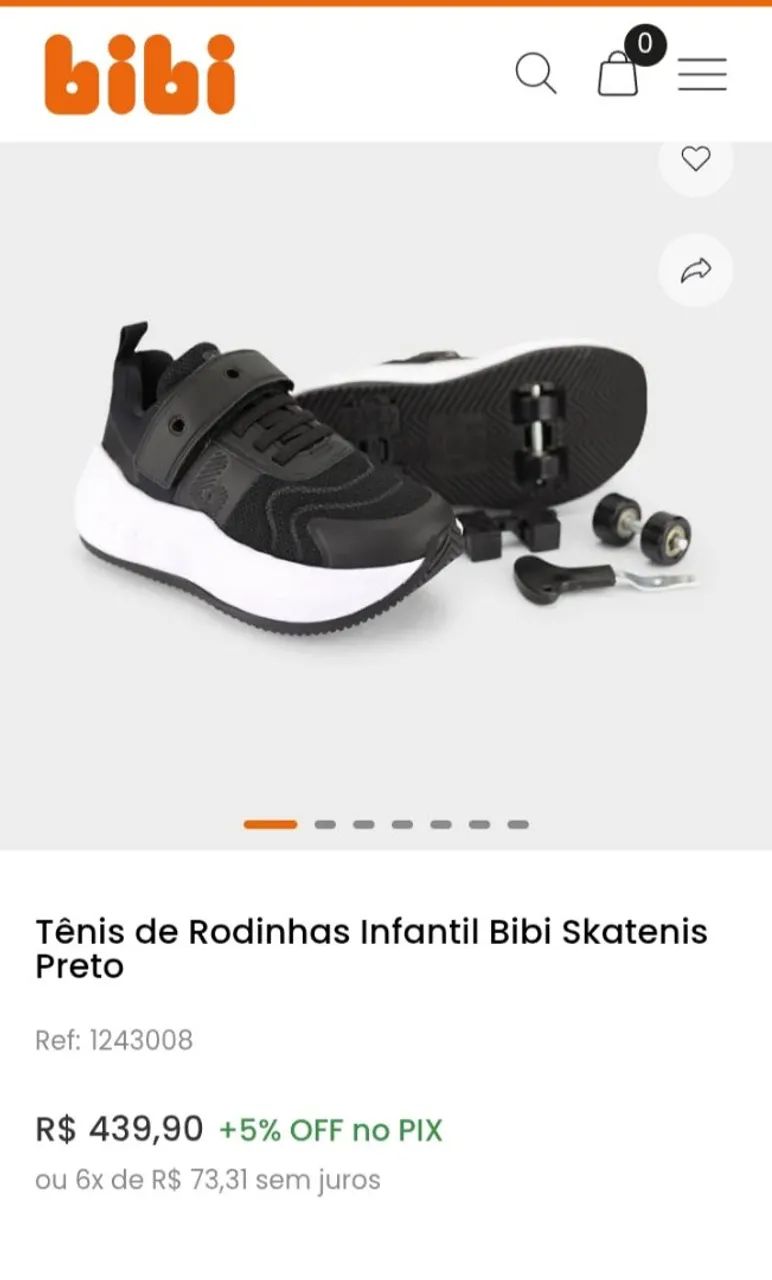 Infantil Skate tênis Bibi