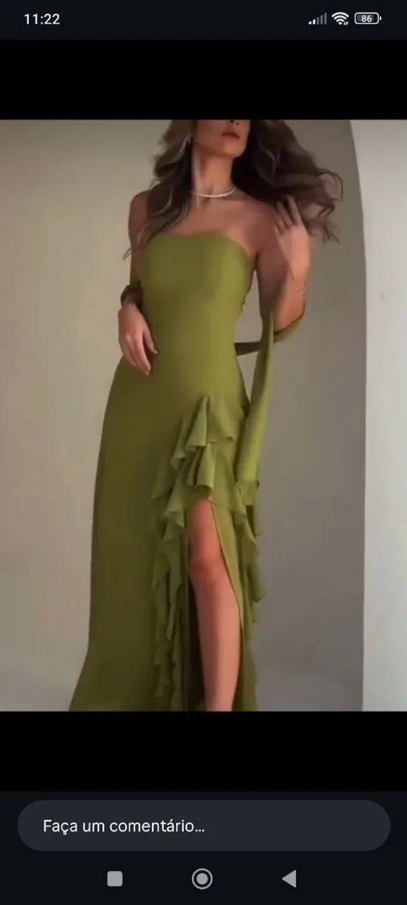 Vestido de festa verde oliva - Foto 2