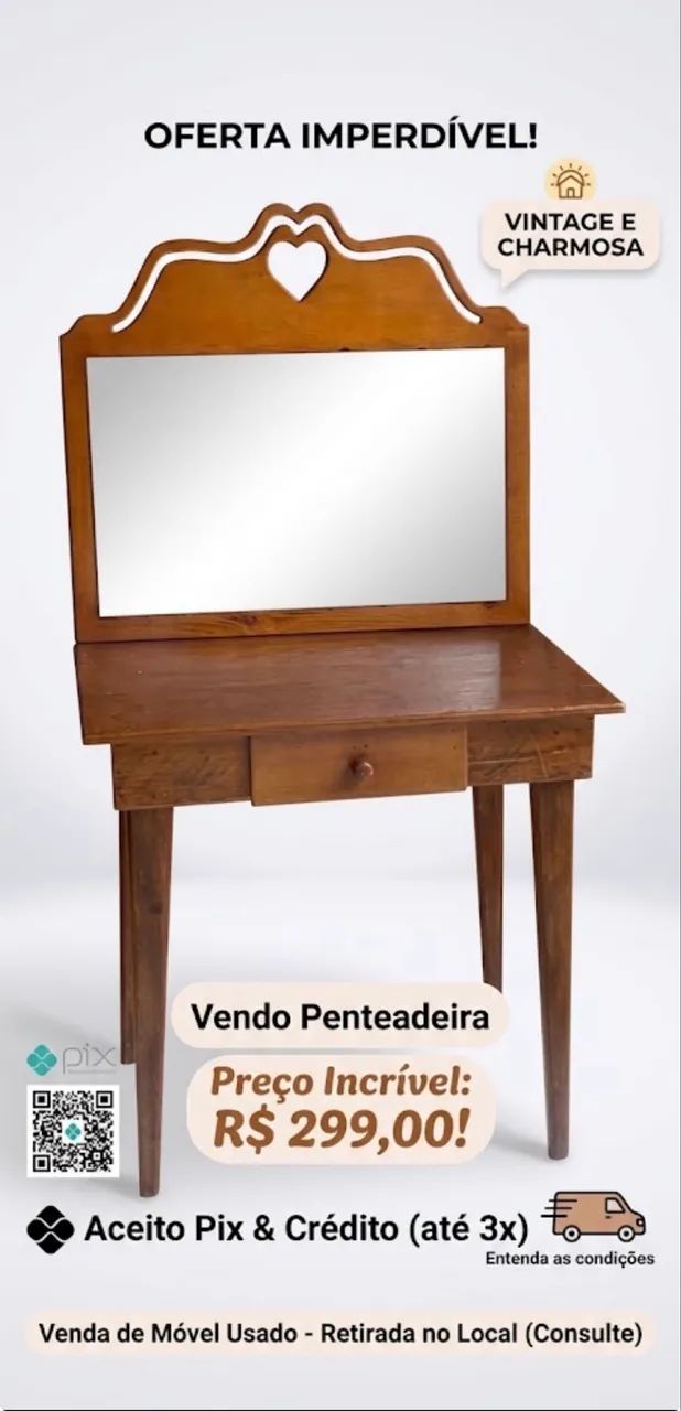 Vendo Penteadeira com Espelho 