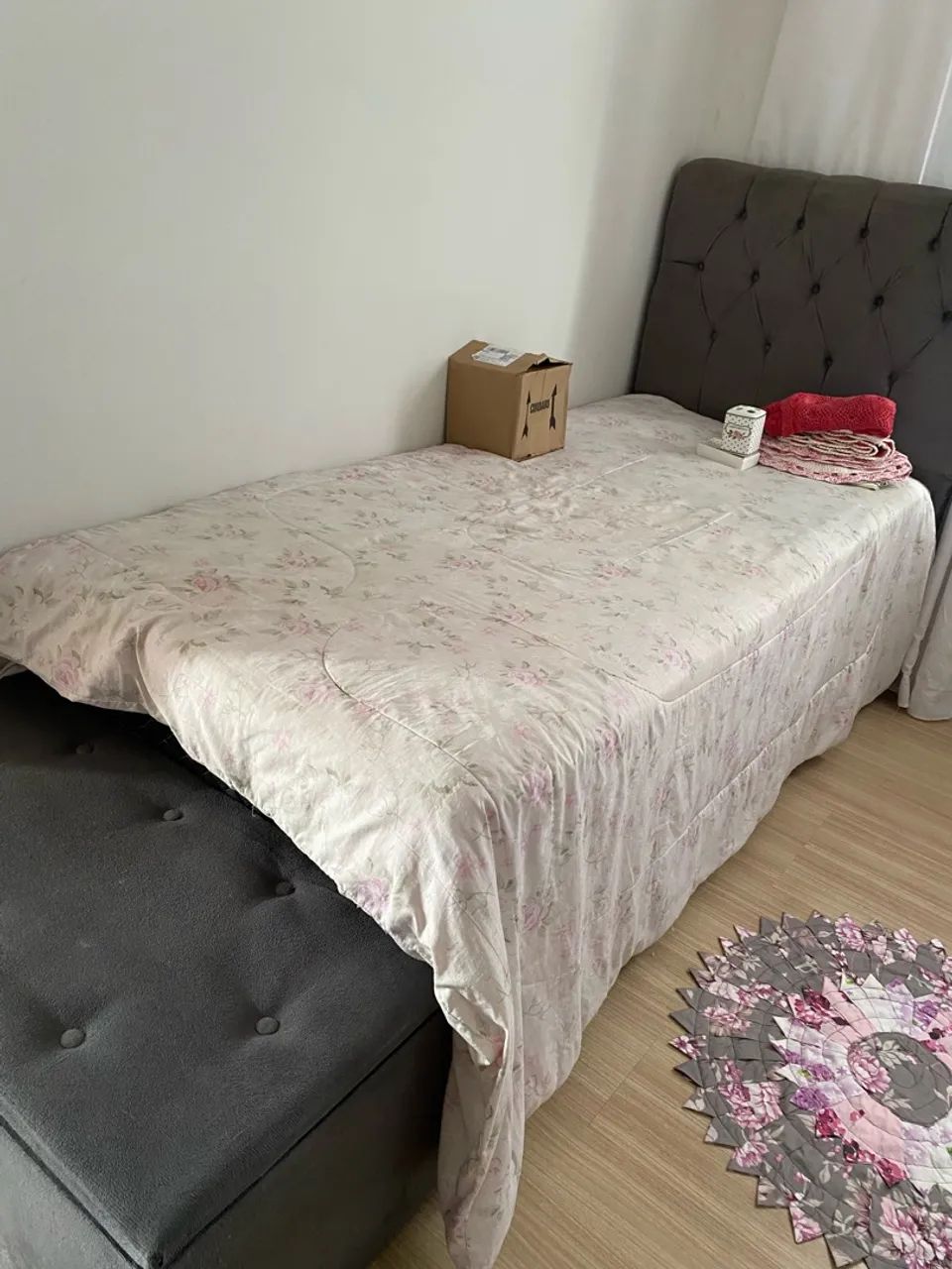 Cama de solteiro box  cabiceira junto - Foto 4